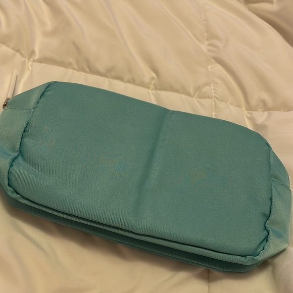 GRWM Teal Blue Monogrammed Cosmetic Travel Pouch Bag - Picture 3 of 5